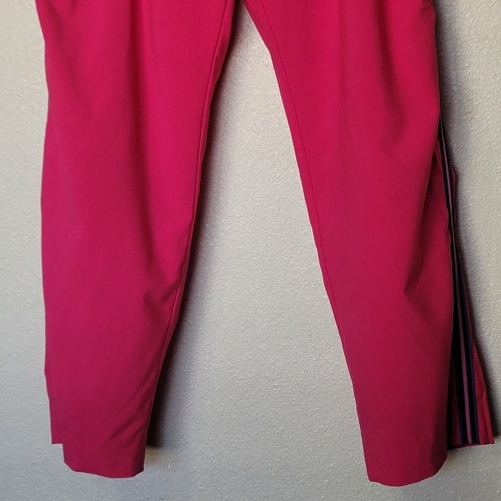 Rag & Bone Oman Pants Women's Sz 12 Hot Pink Wool Grosgrain Ribbon Tuxedo Stripe - Picture 6 of 8